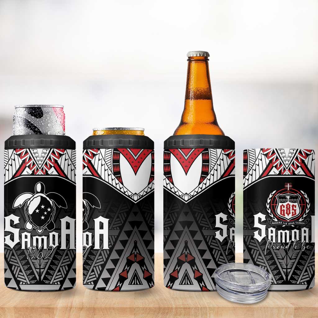 Samoa Independence Day 4 in 1 Can Cooler Tumbler Proud To Be Samoan LT05 - Polynesian Pride