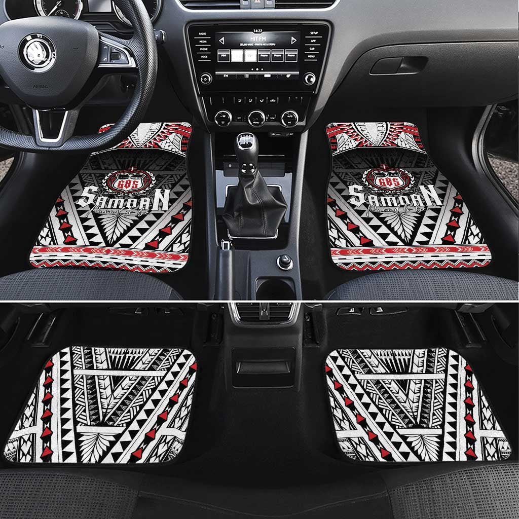 Samoa Independence Day Car Mats Proud To Be Samoan LT05 Set 4pcs Black - Polynesian Pride
