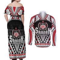 Samoa Independence Day Couples Matching Off Shoulder Maxi Dress and Long Sleeve Button Shirt Proud To Be Samoan LT05 - Polynesian Pride