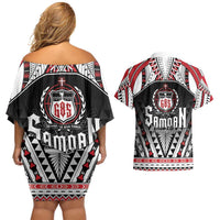 Samoa Independence Day Couples Matching Off Shoulder Short Dress and Hawaiian Shirt Proud To Be Samoan LT05 - Polynesian Pride