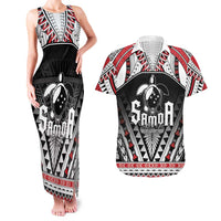 Samoa Independence Day Couples Matching Tank Maxi Dress and Hawaiian Shirt Proud To Be Samoan LT05 Black - Polynesian Pride