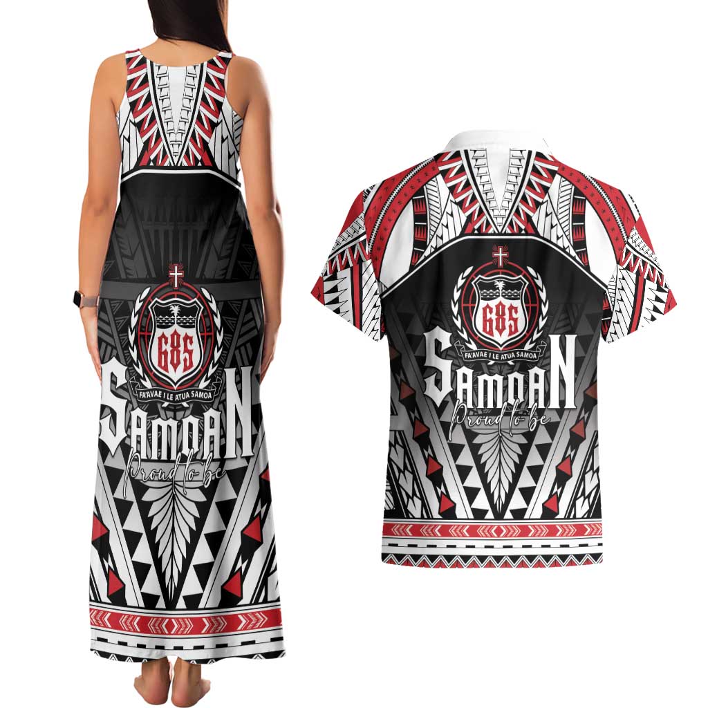 Samoa Independence Day Couples Matching Tank Maxi Dress and Hawaiian Shirt Proud To Be Samoan LT05 - Polynesian Pride