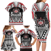 Samoa Independence Day Family Matching Long Sleeve Bodycon Dress and Hawaiian Shirt Proud To Be Samoan