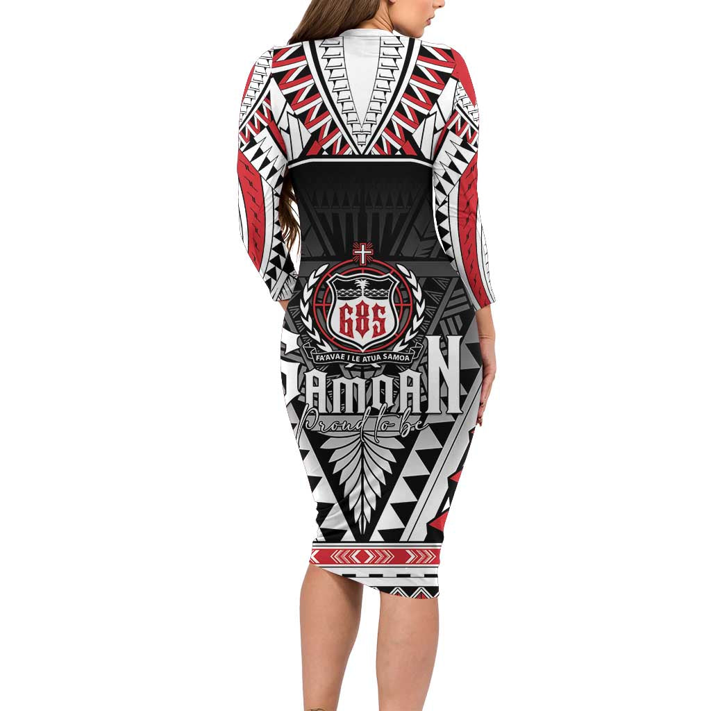 Samoa Independence Day Family Matching Long Sleeve Bodycon Dress and Hawaiian Shirt Proud To Be Samoan