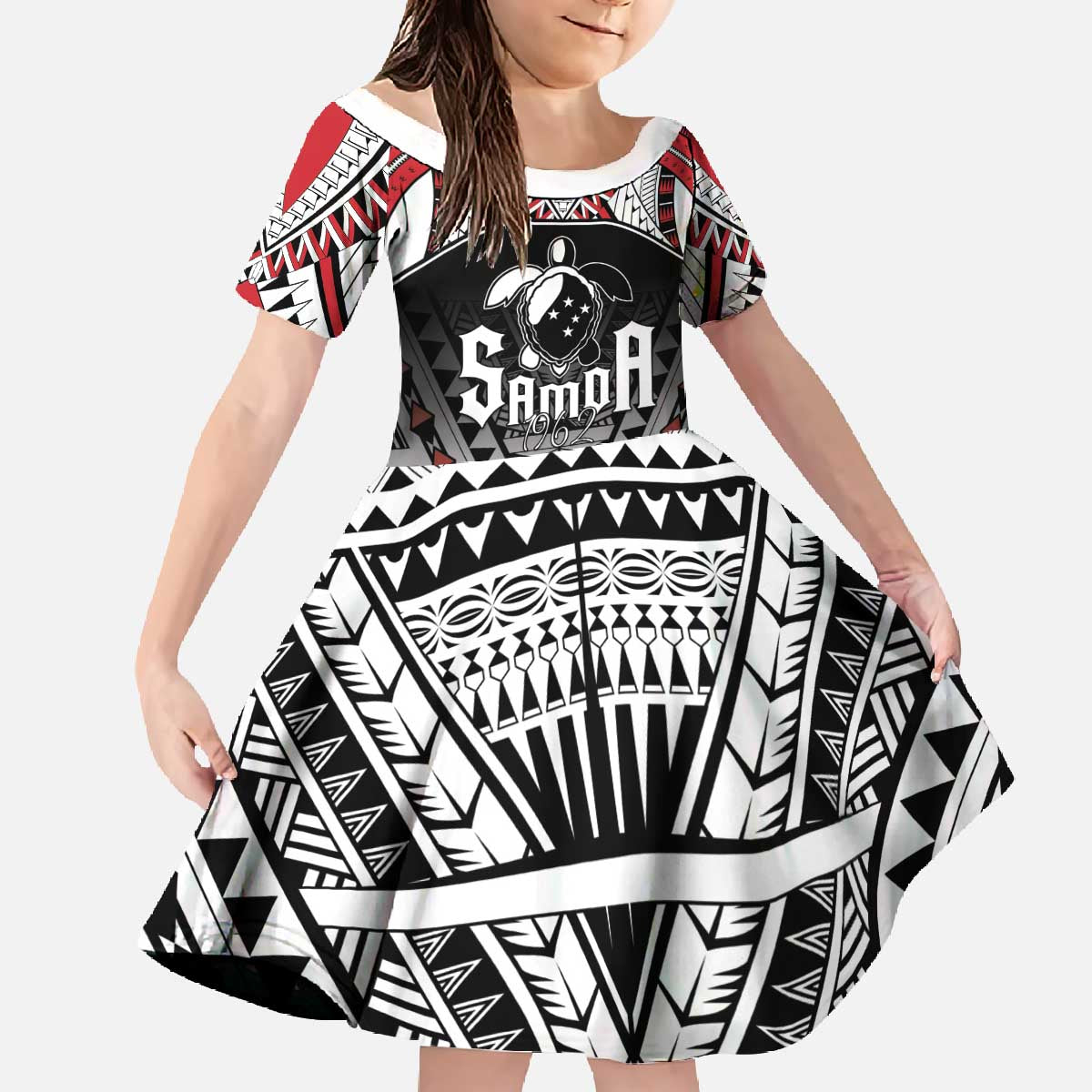 Samoa Independence Day Family Matching Off The Shoulder Long Sleeve Dress and Hawaiian Shirt Proud To Be Samoan