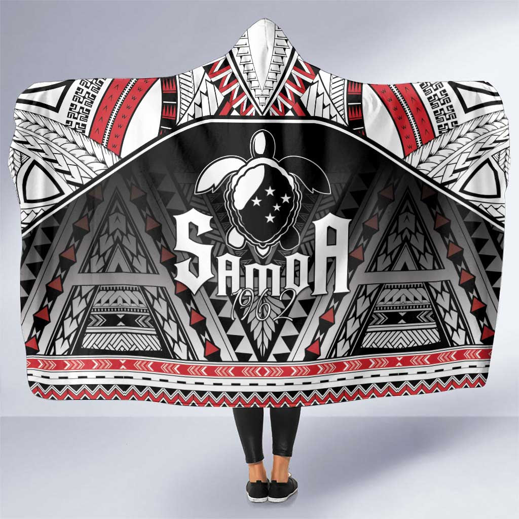 Samoa Independence Day Hooded Blanket Proud To Be Samoan LT05 One Size Black - Polynesian Pride
