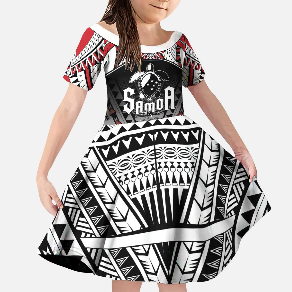 Samoa Independence Day Kid Short Sleeve Dress Proud To Be Samoan LT05 KID Black - Polynesian Pride