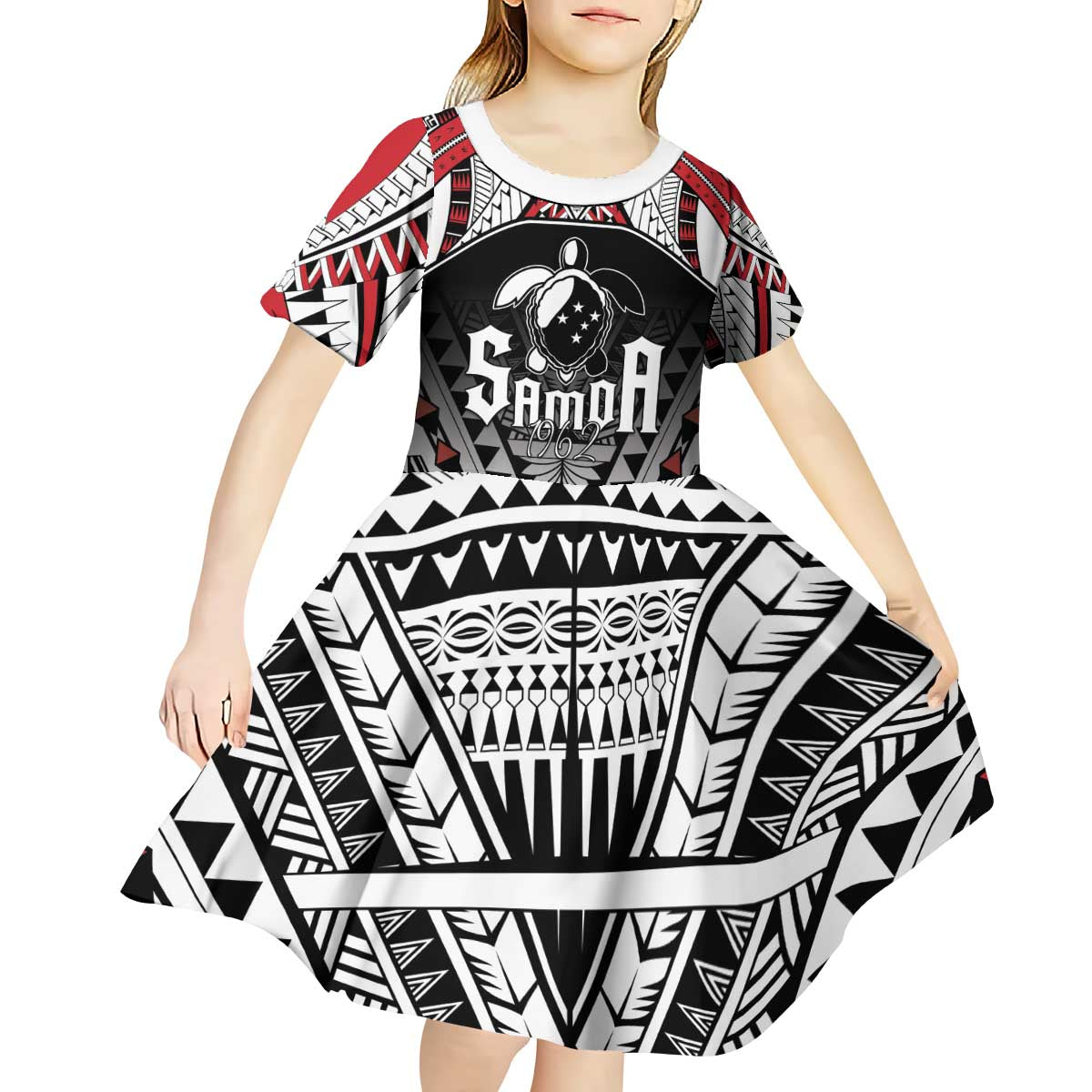 Samoa Independence Day Kid Short Sleeve Dress Proud To Be Samoan LT05 - Polynesian Pride
