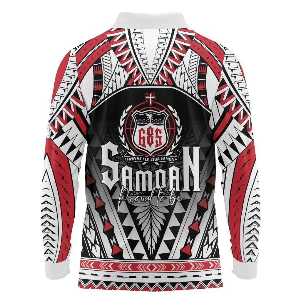 Samoa Independence Day Long Sleeve Polo Shirt Proud To Be Samoan LT05 - Polynesian Pride