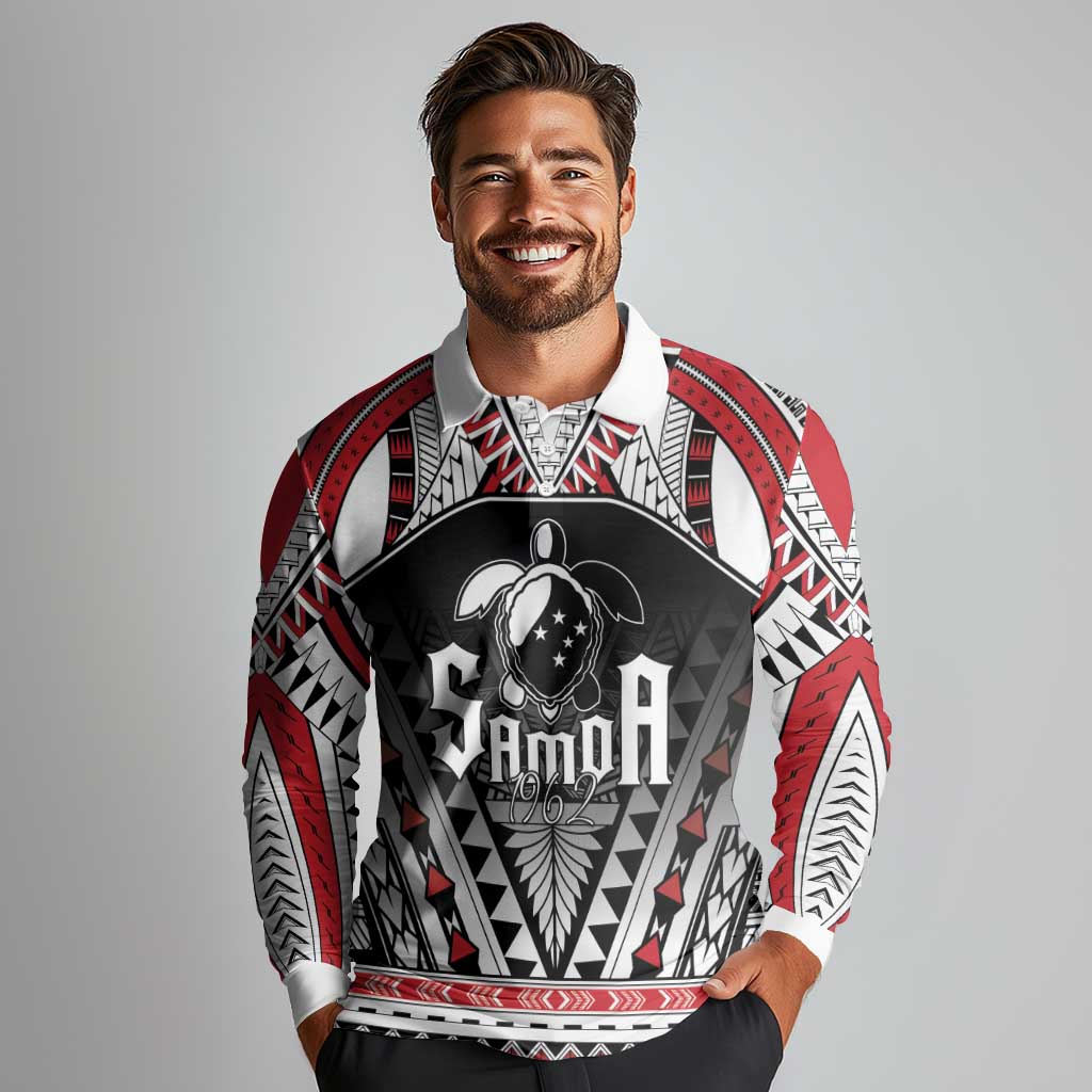 Samoa Independence Day Long Sleeve Polo Shirt Proud To Be Samoan LT05 - Polynesian Pride