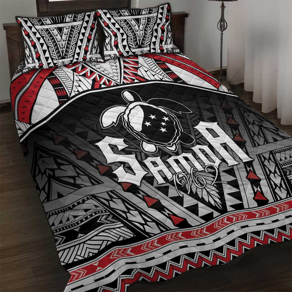 Samoa Independence Day Quilt Bed Set Proud To Be Samoan LT05 Black - Polynesian Pride