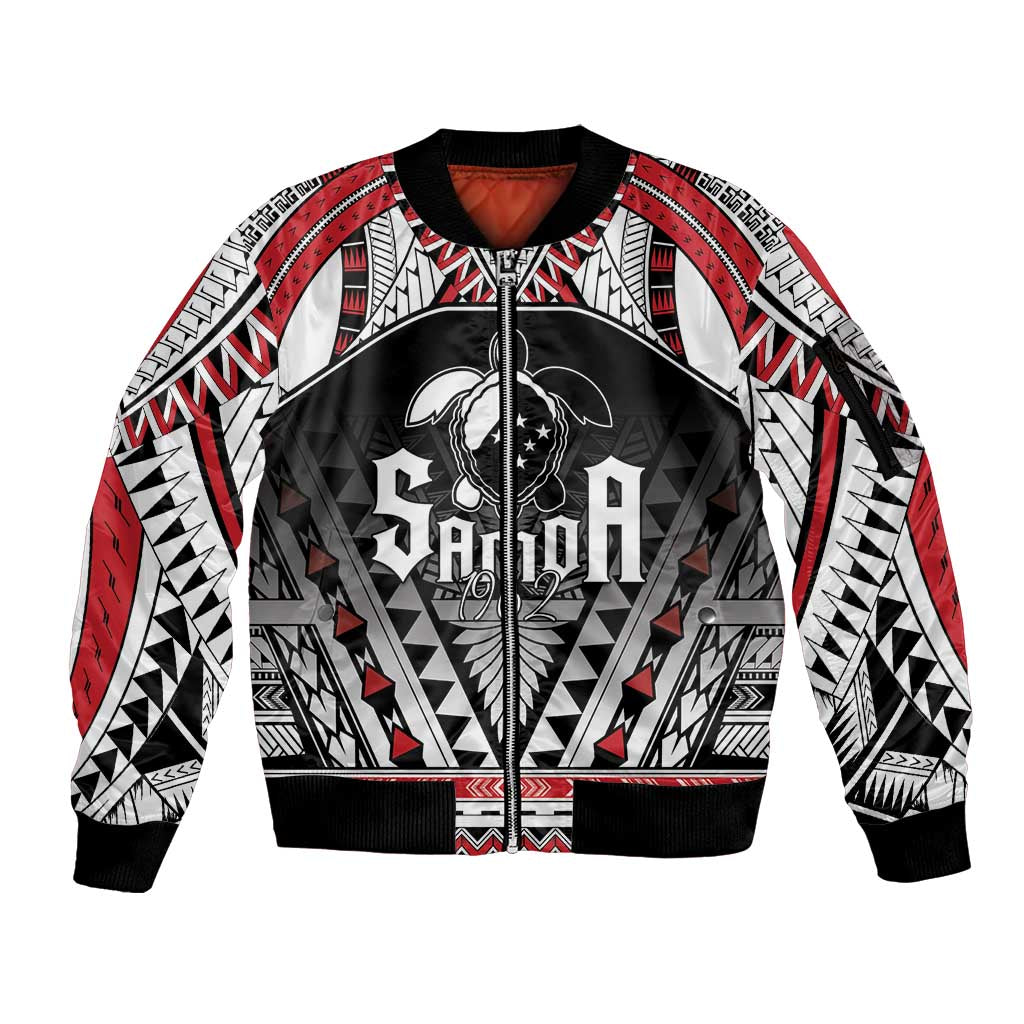 Samoa Independence Day Sleeve Zip Bomber Jacket Proud To Be Samoan