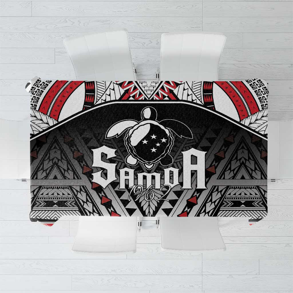 Samoa Independence Day Tablecloth Proud To Be Samoan LT05 Black - Polynesian Pride