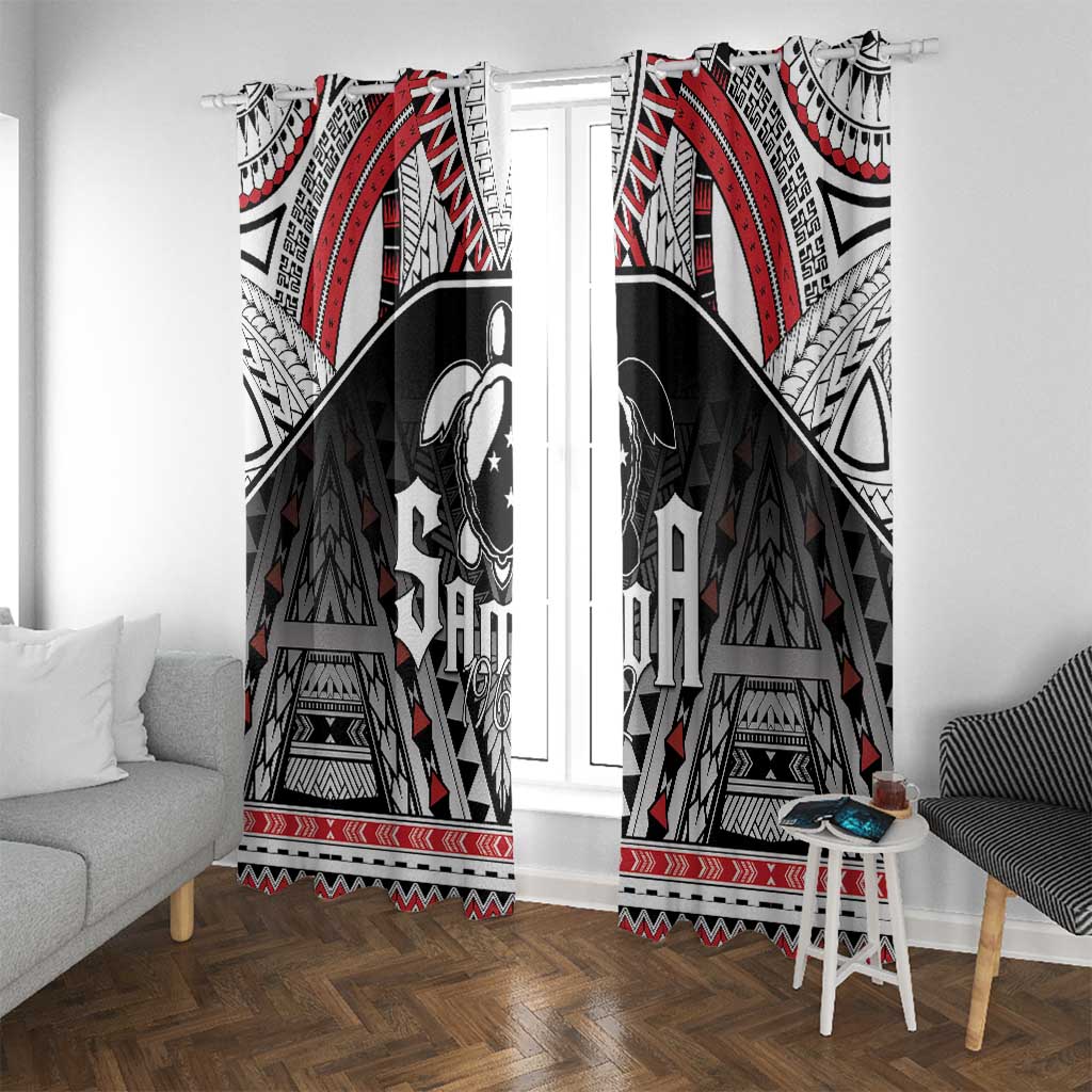 Samoa Independence Day Window Curtain Proud To Be Samoan LT05 With Grommets Black - Polynesian Pride