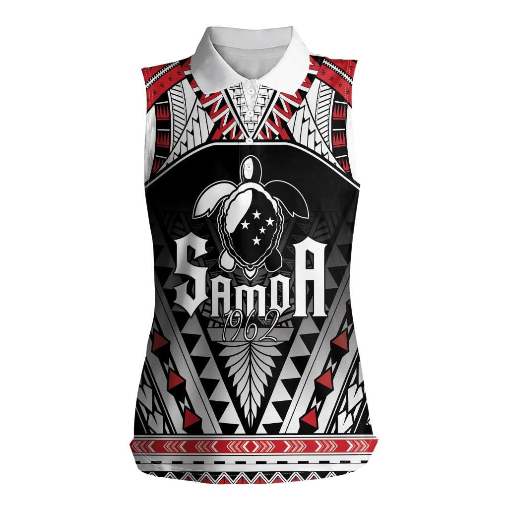 Samoa Independence Day Women Sleeveless Polo Shirt Proud To Be Samoan LT05 Female Black - Polynesian Pride