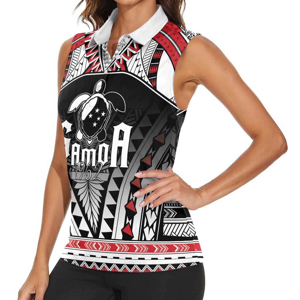 Samoa Independence Day Women Sleeveless Polo Shirt Proud To Be Samoan LT05 - Polynesian Pride