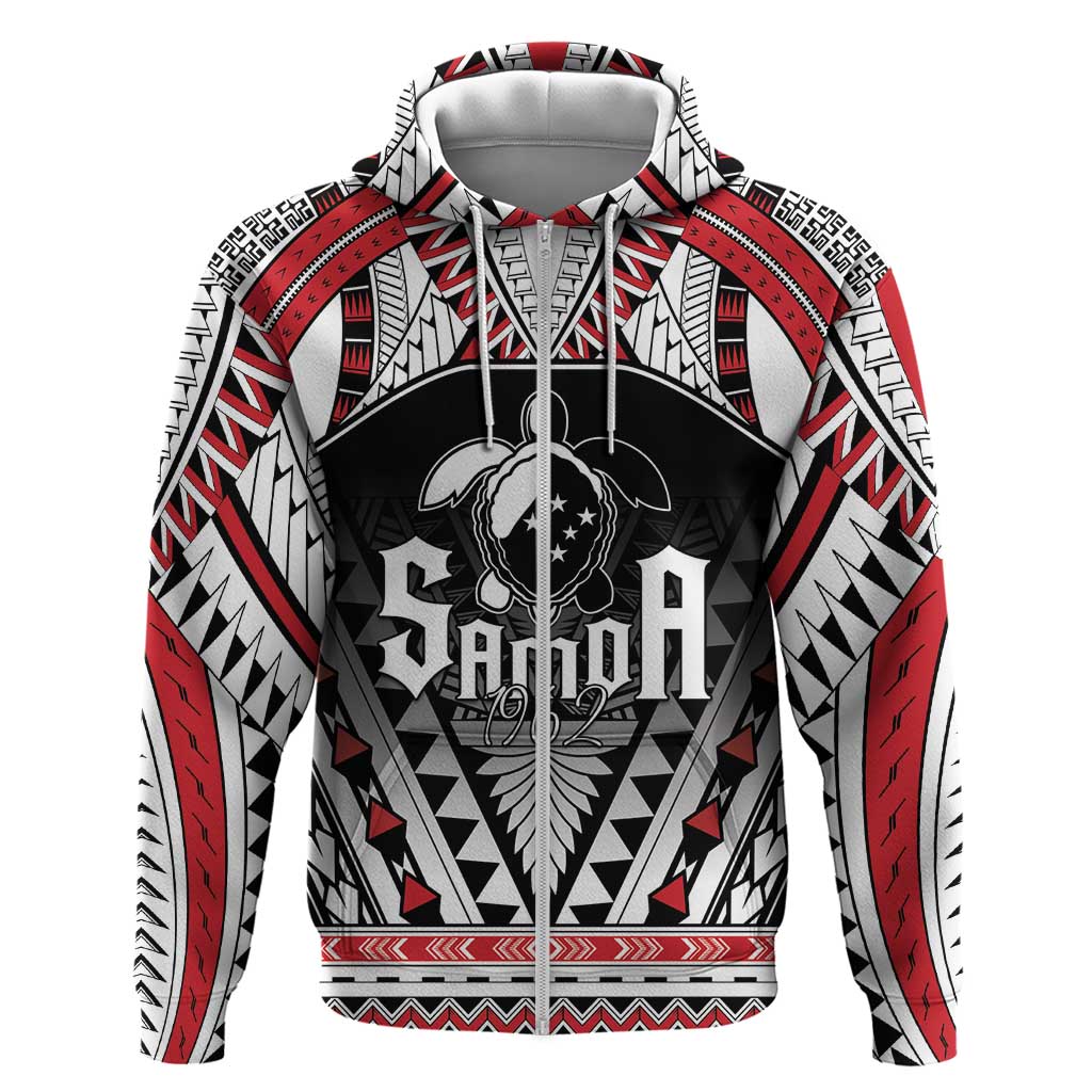 Samoa Independence Day Zip Hoodie Proud To Be Samoan LT05 Zip Hoodie Black - Polynesian Pride