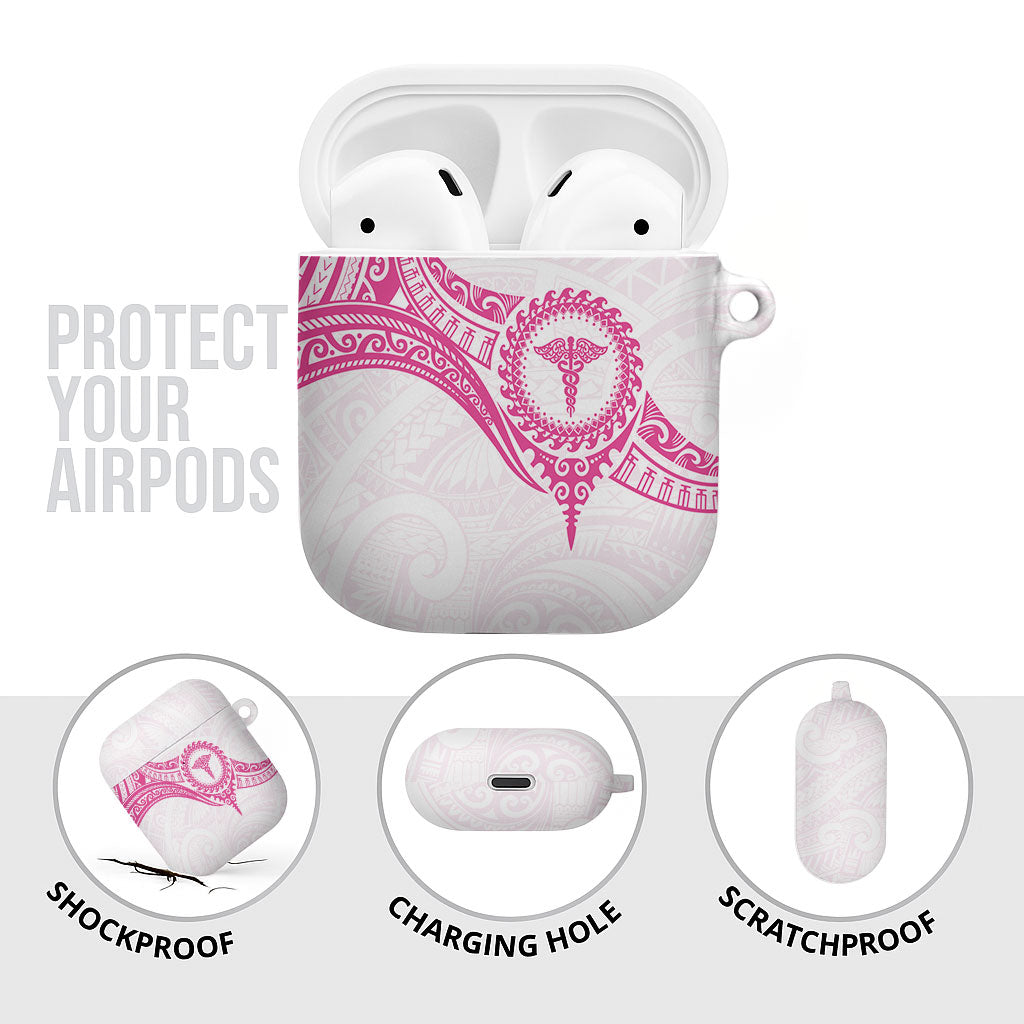New Zealand Aotearoa AirPods Case Nurse Tribal Pink Version LT05 - Polynesian Pride