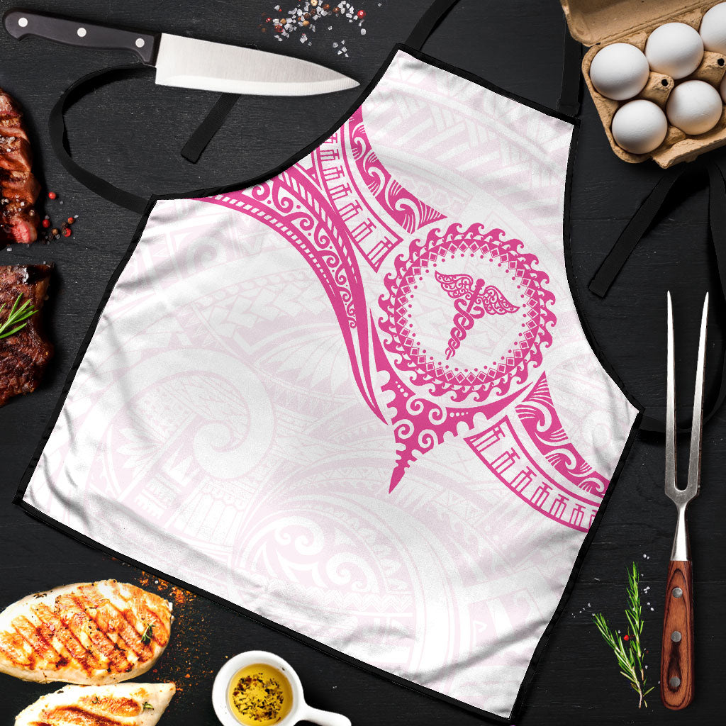 New Zealand Aotearoa Apron Nurse Tribal Pink Version LT05 Pink - Polynesian Pride