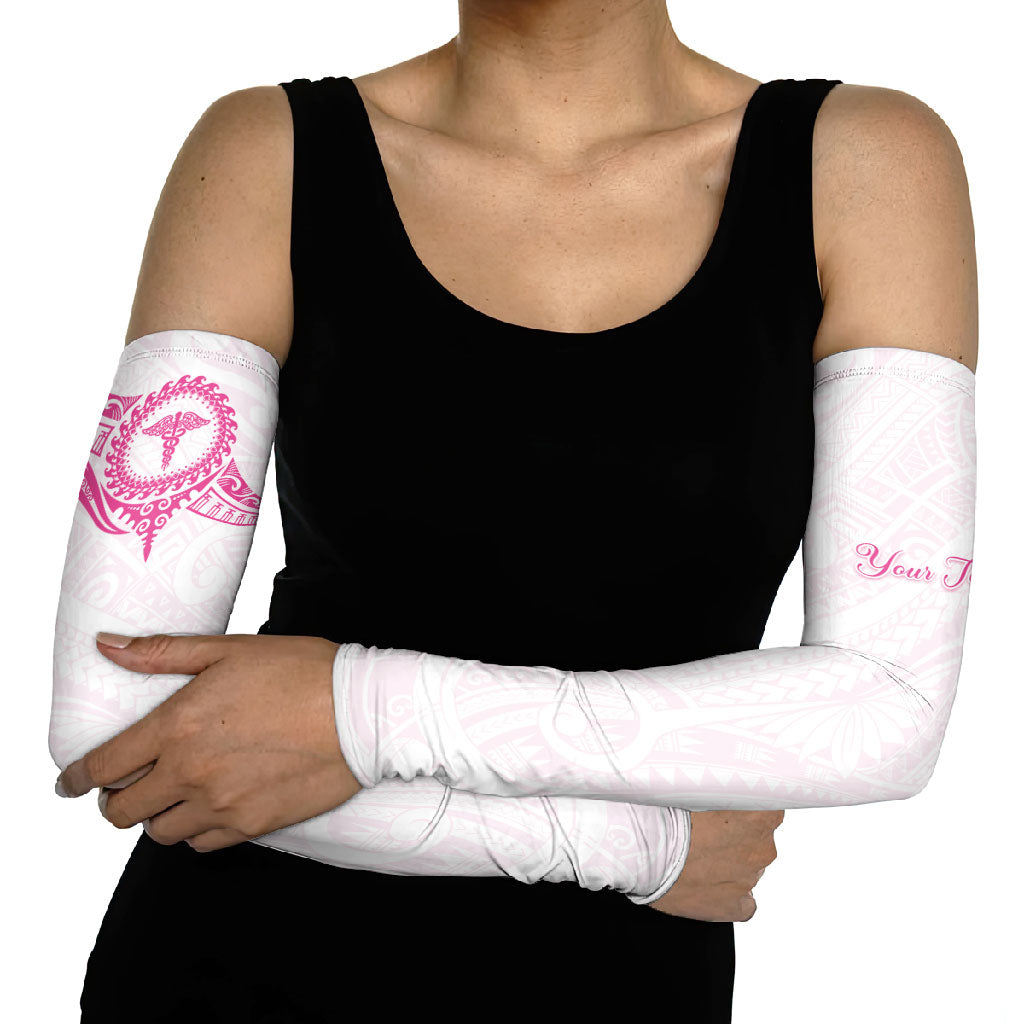 Personalised New Zealand Aotearoa Arm Sleeves Nurse Tribal Pink Version LT05 - Polynesian Pride