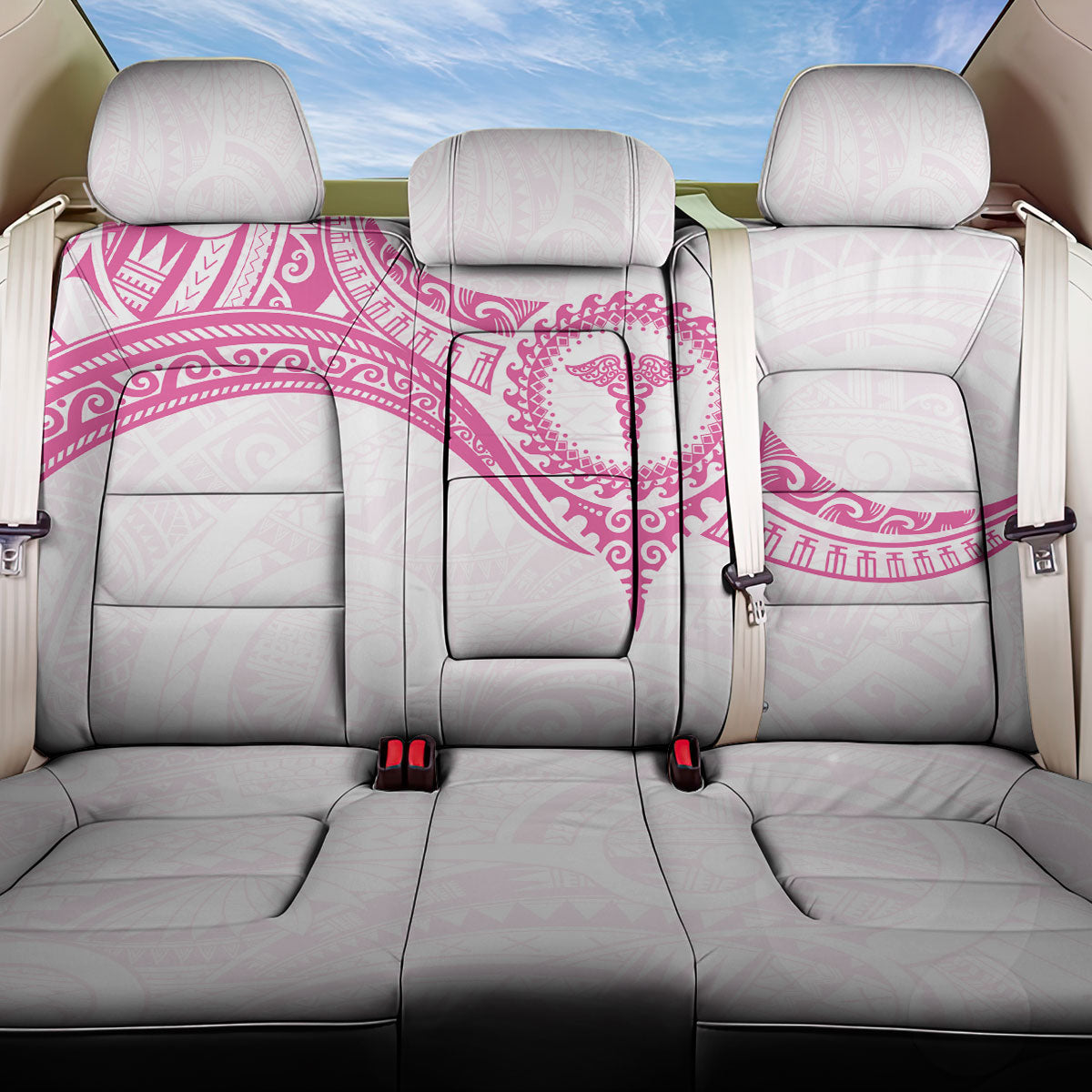 New Zealand Aotearoa Back Car Seat Cover Nurse Tribal Pink Version LT05 One Size Pink - Polynesian Pride