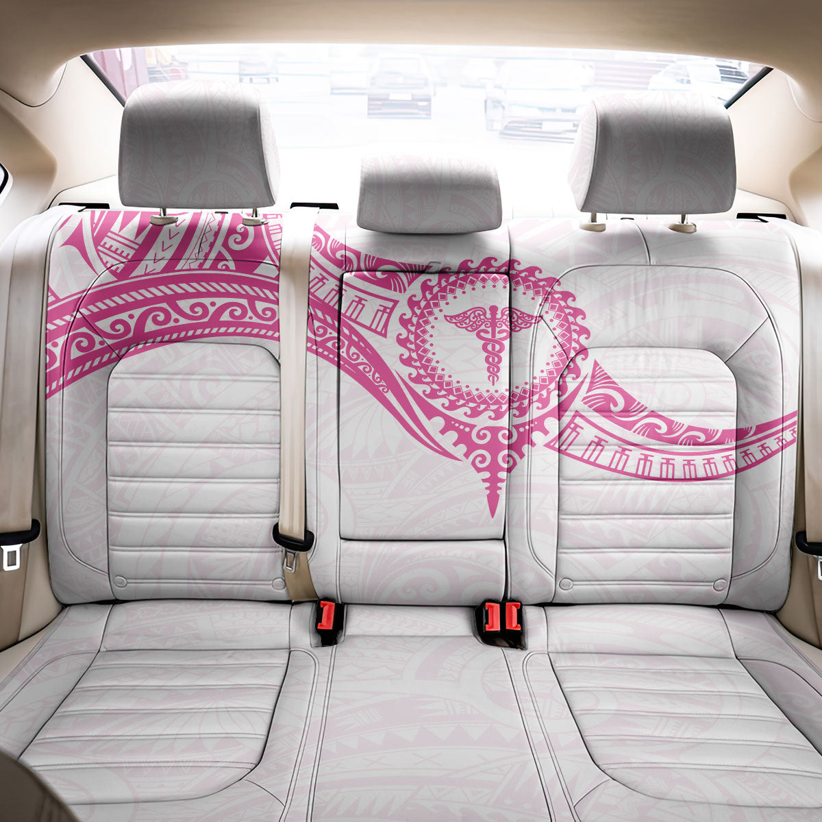 New Zealand Aotearoa Back Car Seat Cover Nurse Tribal Pink Version LT05 - Polynesian Pride