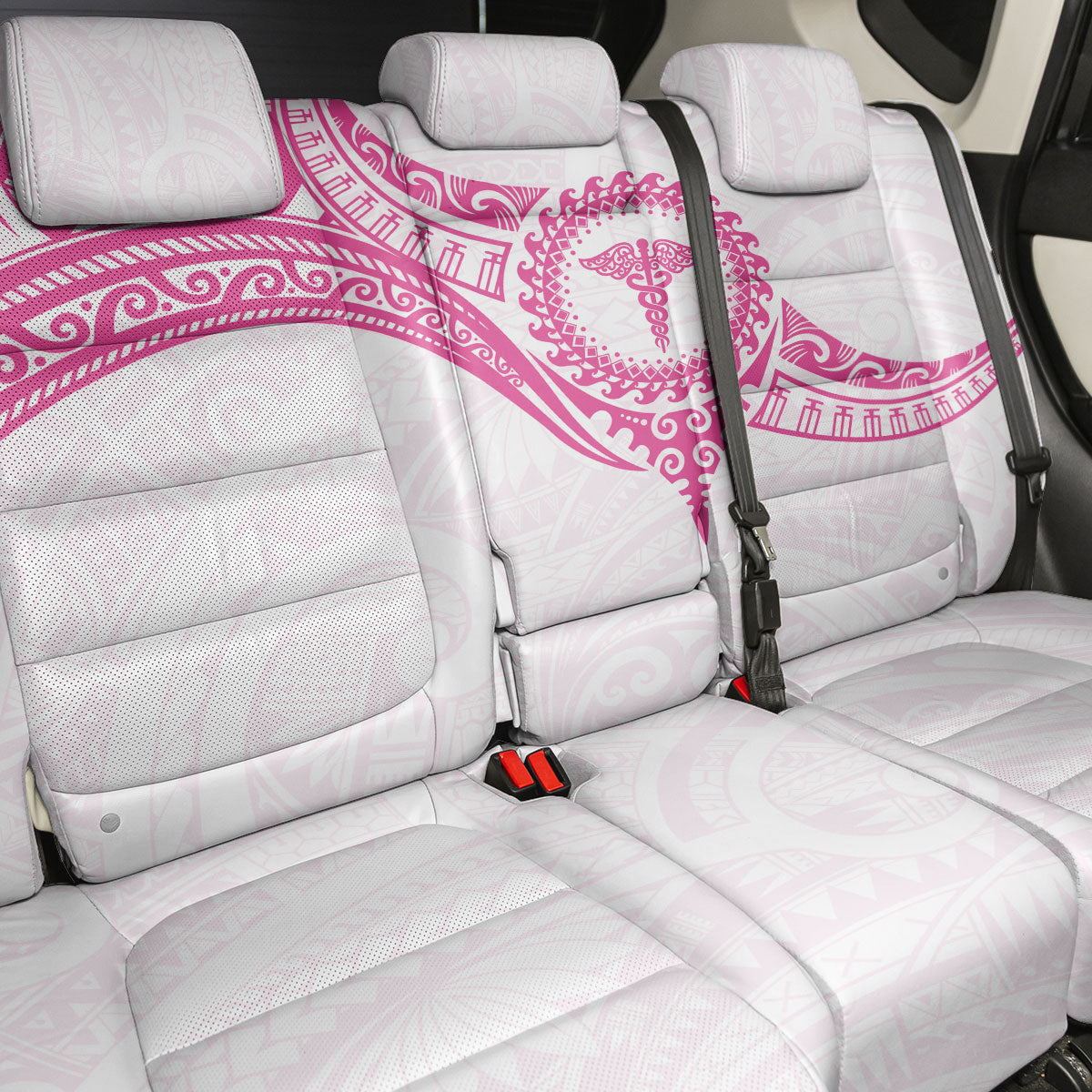 New Zealand Aotearoa Back Car Seat Cover Nurse Tribal Pink Version LT05 - Polynesian Pride