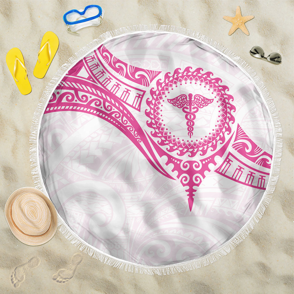 New Zealand Aotearoa Beach Blanket Nurse Tribal Pink Version LT05 One Size 150cm Pink - Polynesian Pride