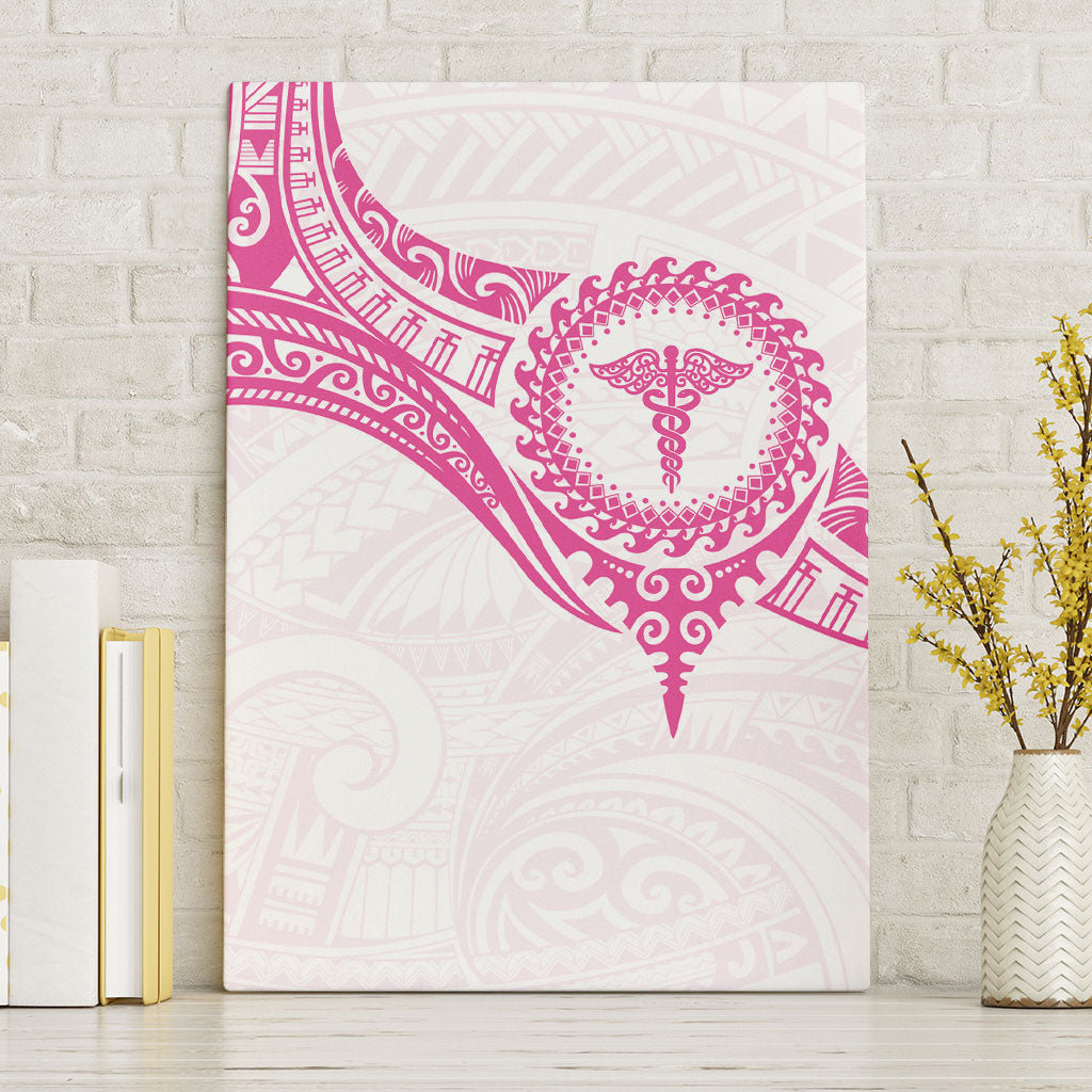 New Zealand Aotearoa Canvas Wall Art Nurse Tribal Pink Version LT05 Without Frame Pink - Polynesian Pride