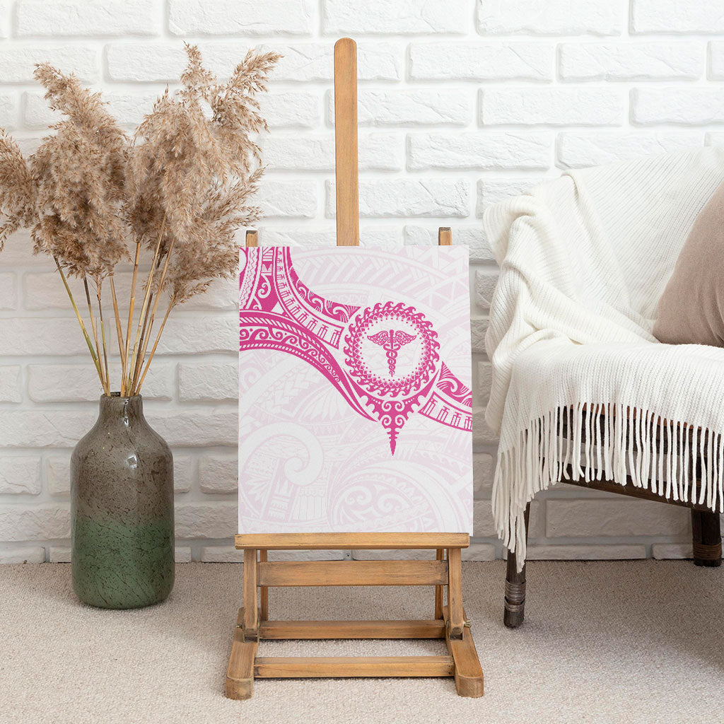 New Zealand Aotearoa Canvas Wall Art Nurse Tribal Pink Version LT05 - Polynesian Pride