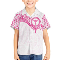 Personalised New Zealand Aotearoa Family Matching Tank Maxi Dress and Hawaiian Shirt Nurse Tribal Pink Version