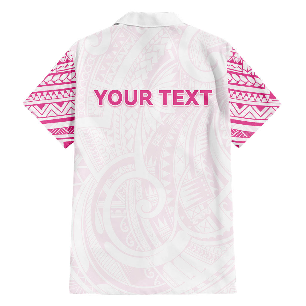 Personalised New Zealand Aotearoa Hawaiian Shirt Nurse Tribal Pink Version