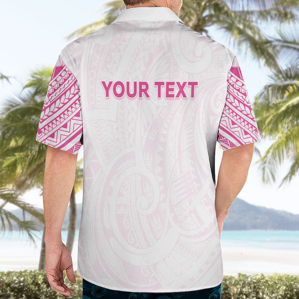 Personalised New Zealand Aotearoa Hawaiian Shirt Nurse Tribal Pink Version
