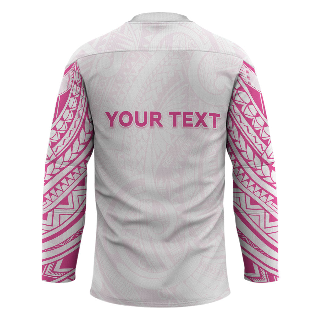 Personalised New Zealand Aotearoa Hockey Jersey Nurse Tribal Pink Version LT05 - Polynesian Pride