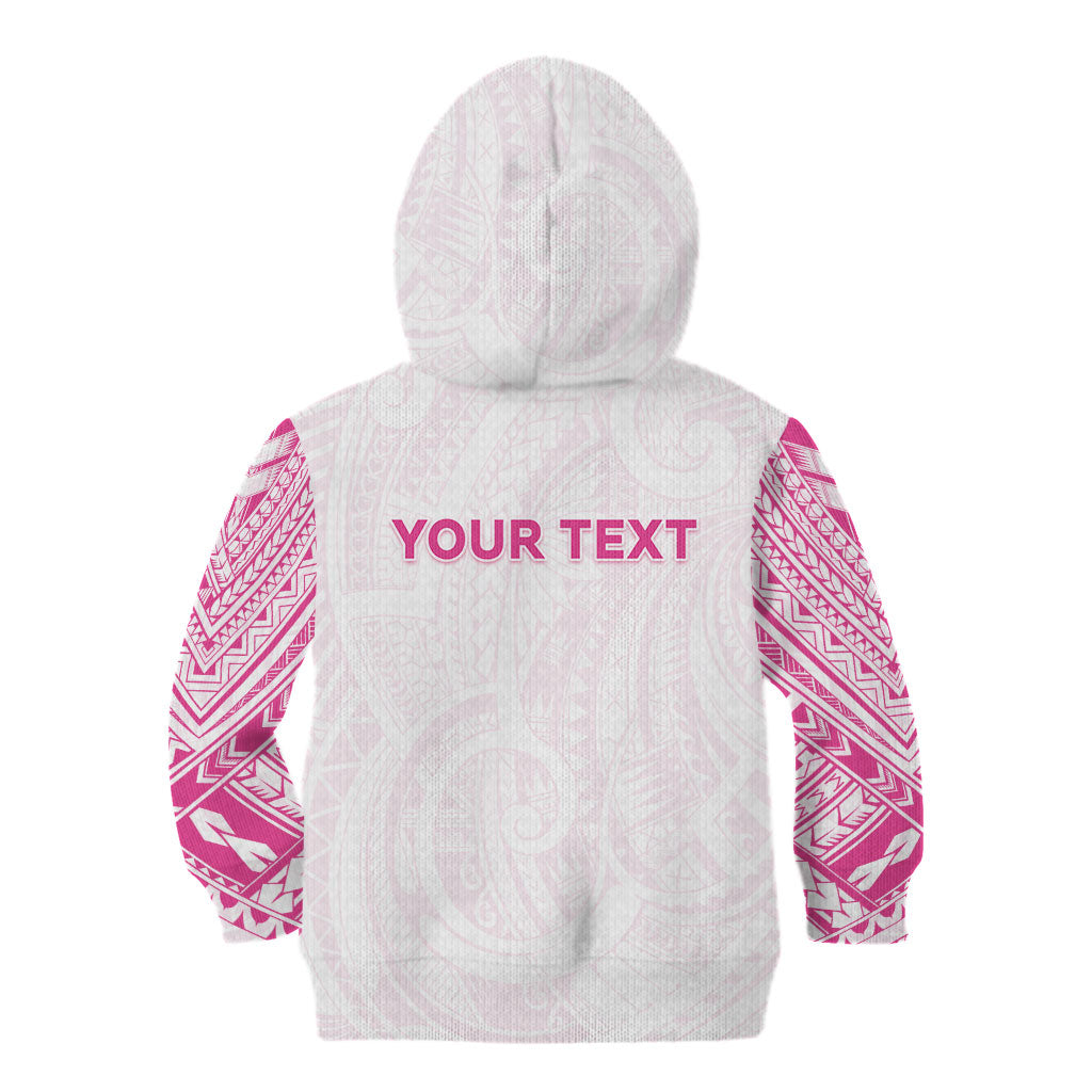 Personalised New Zealand Aotearoa Kid Hoodie Nurse Tribal Pink Version