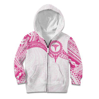 Personalised New Zealand Aotearoa Kid Hoodie Nurse Tribal Pink Version
