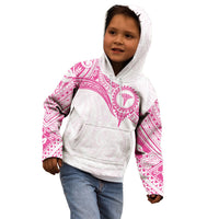 Personalised New Zealand Aotearoa Kid Hoodie Nurse Tribal Pink Version