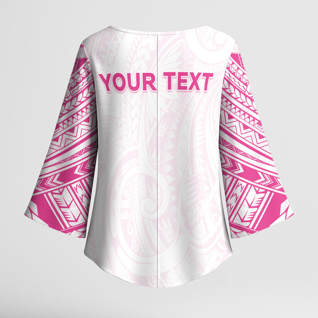 Personalised New Zealand Aotearoa Kimono Sleeve Blouse Nurse Tribal Pink Version LT05 - Polynesian Pride