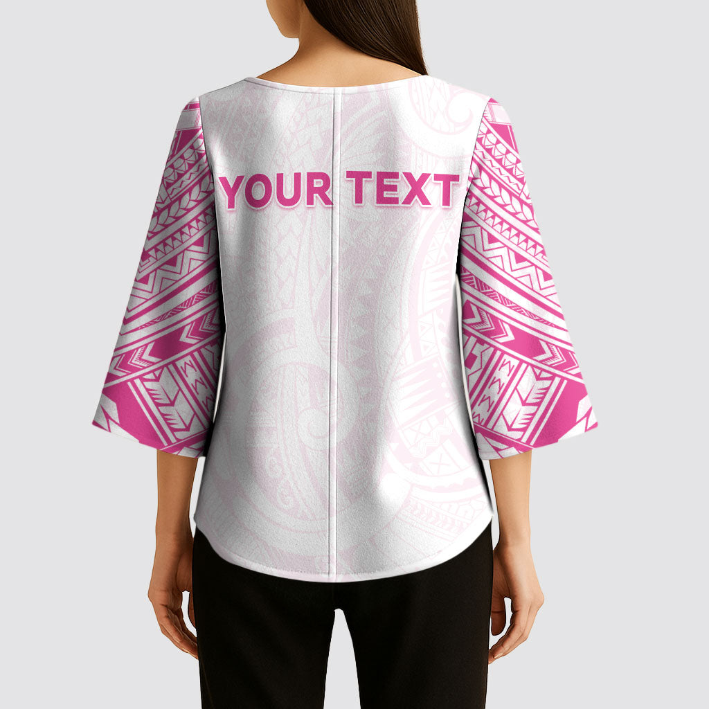 Personalised New Zealand Aotearoa Kimono Sleeve Blouse Nurse Tribal Pink Version LT05 - Polynesian Pride