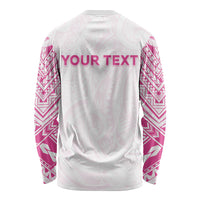 Personalised New Zealand Aotearoa Long Sleeve Shirt Nurse Tribal Pink Version LT05 - Polynesian Pride