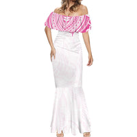 Personalised New Zealand Aotearoa Mermaid Dress Nurse Tribal Pink Version LT05 - Polynesian Pride
