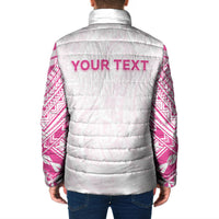 Personalised New Zealand Aotearoa Padded Jacket Nurse Tribal Pink Version LT05 - Polynesian Pride