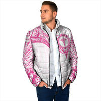 Personalised New Zealand Aotearoa Padded Jacket Nurse Tribal Pink Version LT05 - Polynesian Pride