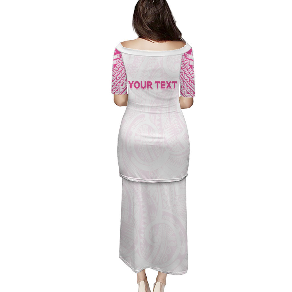 Personalised New Zealand Aotearoa Puletasi Nurse Tribal Pink Version LT05 - Polynesian Pride