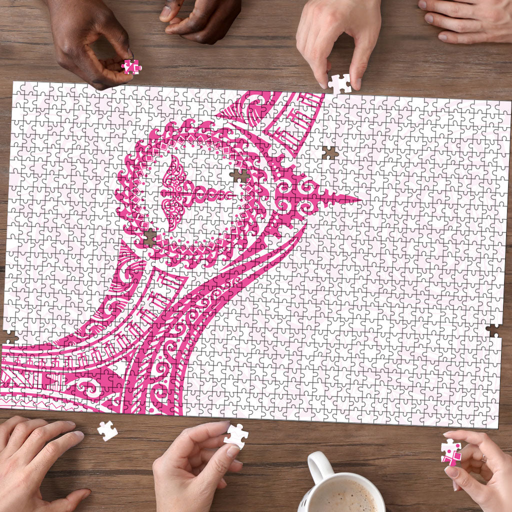 New Zealand Aotearoa Puzzle Nurse Tribal Pink Version LT05 - Polynesian Pride