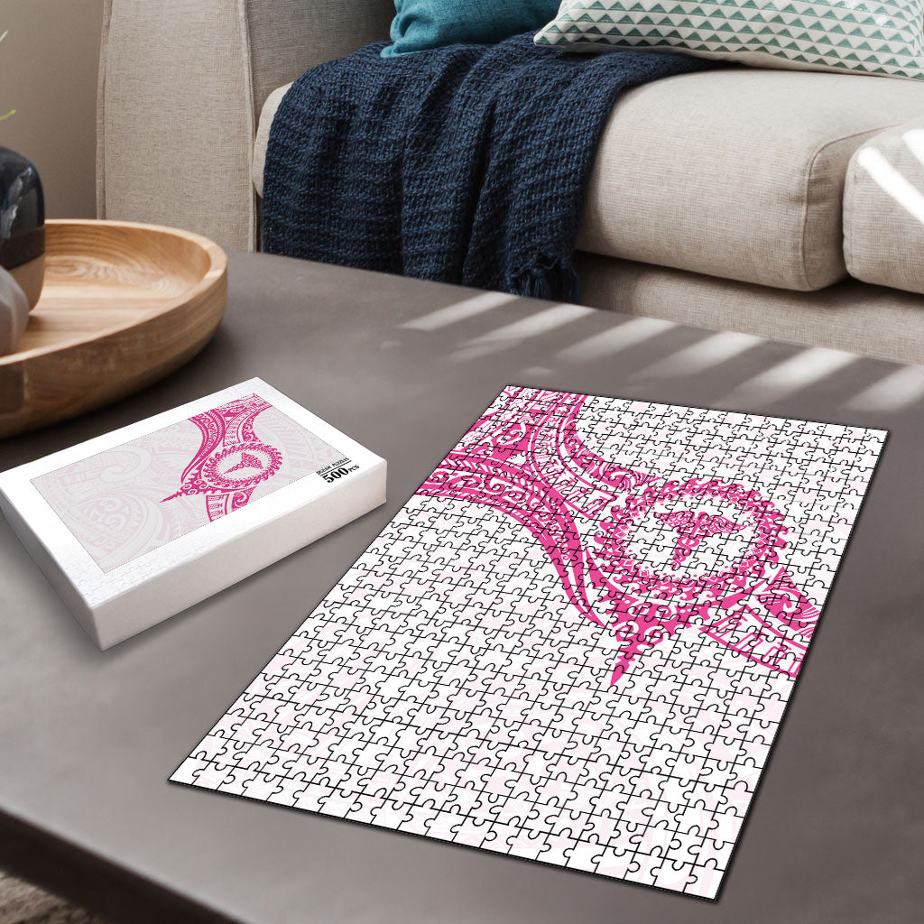 New Zealand Aotearoa Puzzle Nurse Tribal Pink Version LT05 - Polynesian Pride