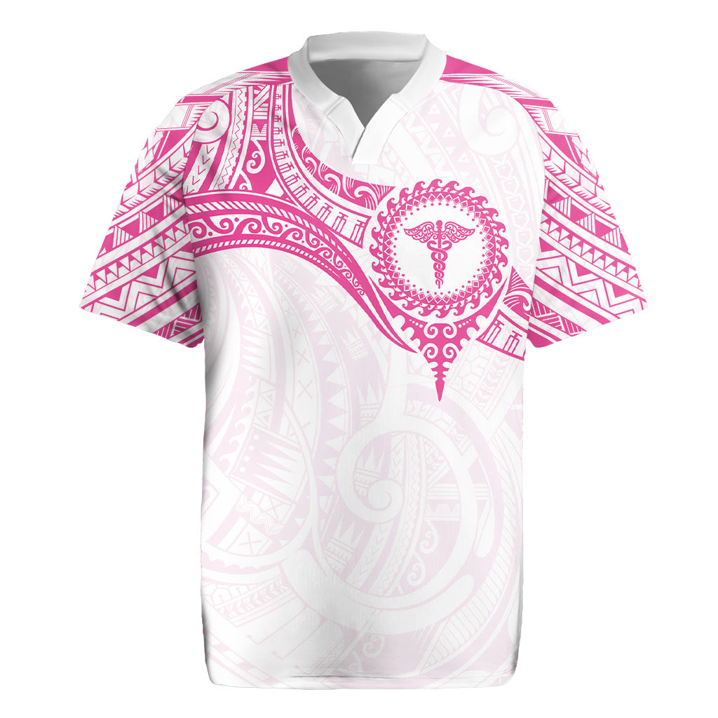 Personalised New Zealand Aotearoa Rugby Jersey Nurse Tribal Pink Version LT05 Pink - Polynesian Pride