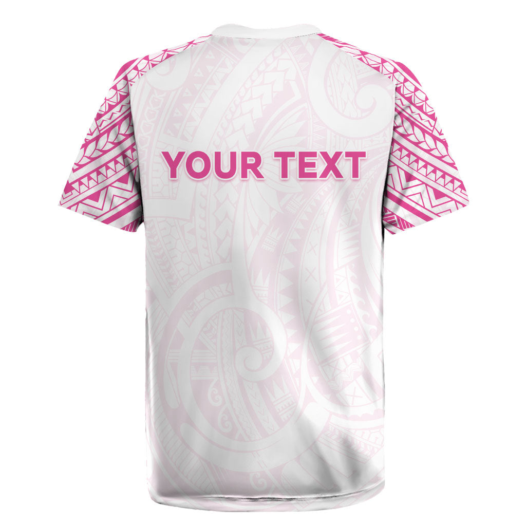 Personalised New Zealand Aotearoa Rugby Jersey Nurse Tribal Pink Version LT05 - Polynesian Pride