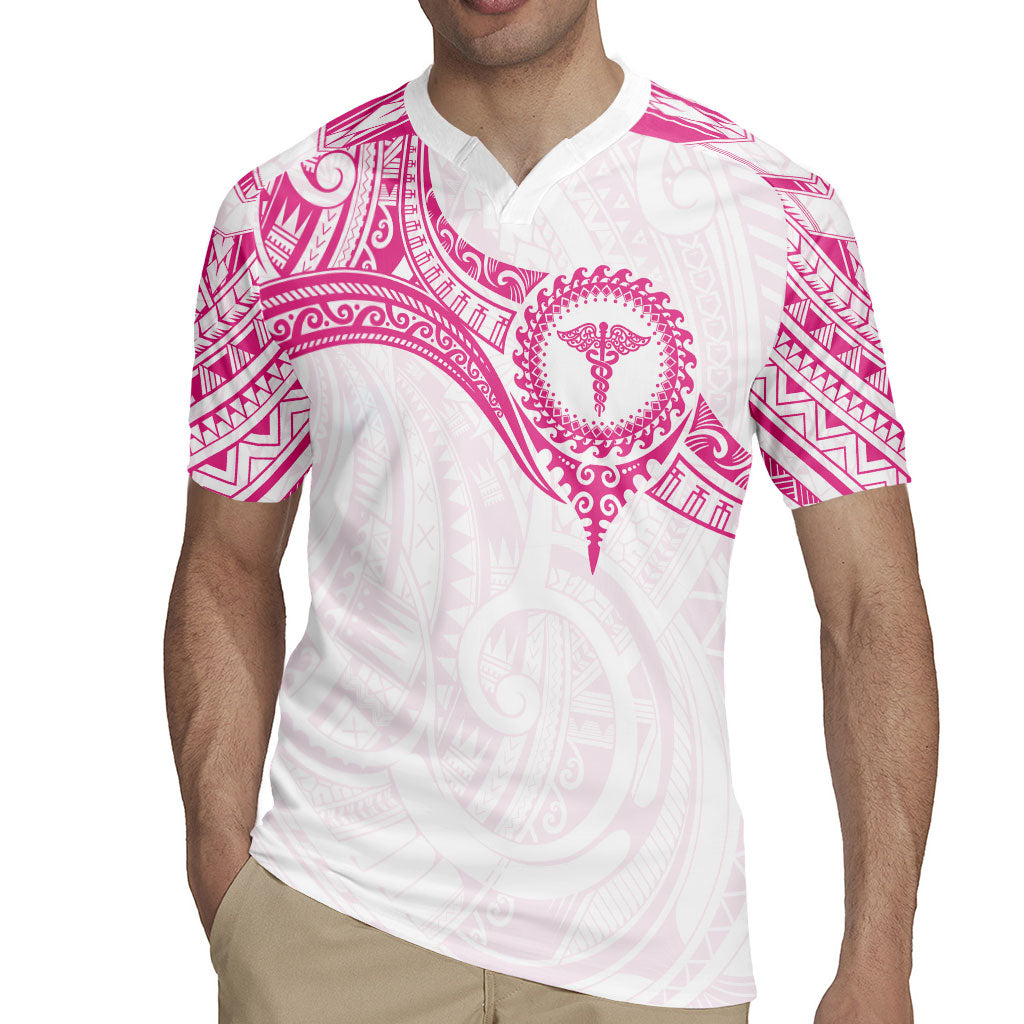Personalised New Zealand Aotearoa Rugby Jersey Nurse Tribal Pink Version LT05 - Polynesian Pride