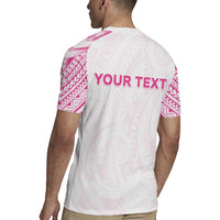 Personalised New Zealand Aotearoa Rugby Jersey Nurse Tribal Pink Version LT05 - Polynesian Pride
